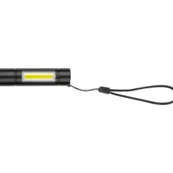 Latarka LED z diodą COB RHONDA / Czarny 9379103
