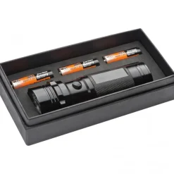 Latarka metalowa 14 LED ERASMO / Czarny 8842203