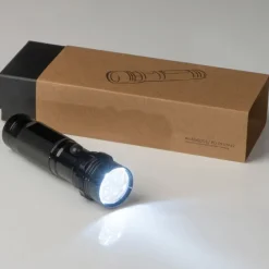 Latarka metalowa 14 LED ERASMO / Czarny 8842203