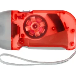 Latarka na dynamo 2 LED / Czerwony V5504-05