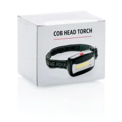 Latarka na głowę COB / Czarny P513.691