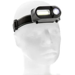 Latarka na głowę COB LED / Czarny P518.041