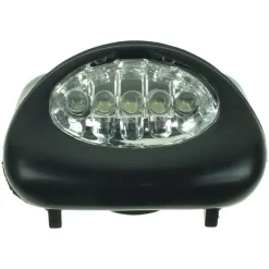 Latarka na głowę 5 LED / Czarny V5528-03