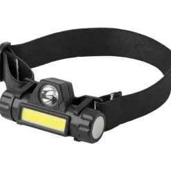 Latarka na głowę LED / Czarny V7265-03