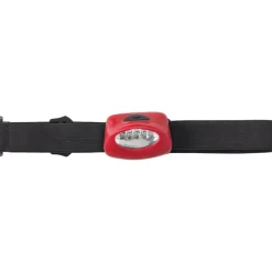 Latarka na głowę 5 LED / Czerwony V5528-05