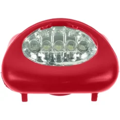 Latarka na głowę 5 LED / Czerwony V5528-05
