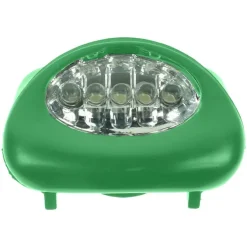 Latarka na głowę 5 LED / Zielony V5528-06