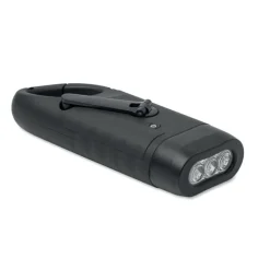 Latarka solarna z korbą dynamo / Czarny MO3149-03