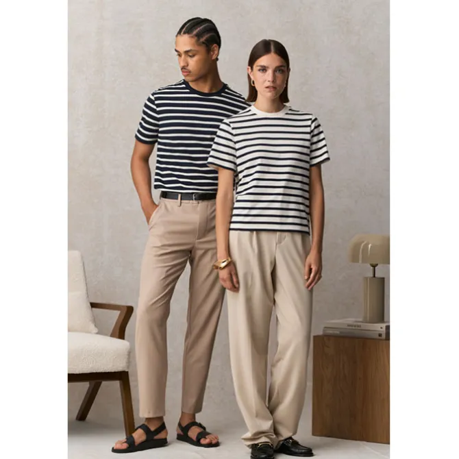 LEGEND T-Shirt Organic 175g / Off White| Navy S03981-AZ-S