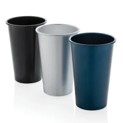 Lekki kubek podróżny 450 ml Alo, aluminium z recyklingu / Niebieski P437.200