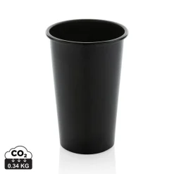 Lekki kubek podróżny 450 ml Alo, aluminium z recyklingu / Czarny P437.201
