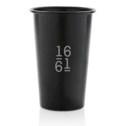 Lekki kubek podróżny 450 ml Alo, aluminium z recyklingu / Czarny P437.201