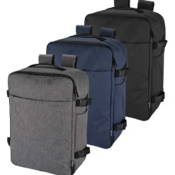 Libra plecak na laptopa o przekątnej 17 cali o pojemności 25 l wykonany z materiałów z recyclingu z certyfikatem GRS / Melanż węglowy 13011184