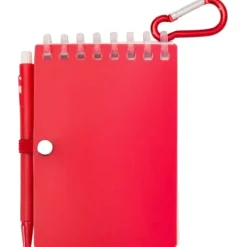 Lig Mini outdoorowy zestaw z notatnikiem w miękkiej okładce z tworzyw sztucznych pochodzących z recyklingu i długopisem (niebieski tusz) / Czerwony 10705121