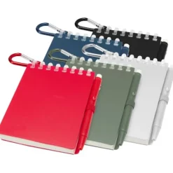 Lig Mini outdoorowy zestaw z notatnikiem w miękkiej okładce z tworzyw sztucznych pochodzących z recyklingu i długopisem (niebieski tusz) / Czerwony 10705121