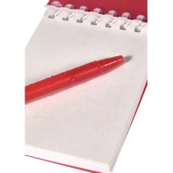 Lig Mini outdoorowy zestaw z notatnikiem w miękkiej okładce z tworzyw sztucznych pochodzących z recyklingu i długopisem (niebieski tusz) / Czerwony 10705121