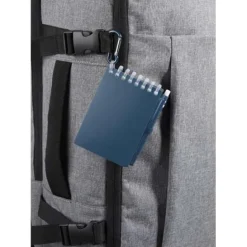 Lig Mini outdoorowy zestaw z notatnikiem w miękkiej okładce z tworzyw sztucznych pochodzących z recyklingu i długopisem (niebieski tusz) / Melanż zielony 10705162
