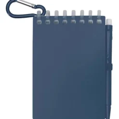 Lig Mini outdoorowy zestaw z notatnikiem w miękkiej okładce z tworzyw sztucznych pochodzących z recyklingu i długopisem (niebieski tusz) / Melanż zielony 10705162