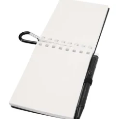 Lig Mini outdoorowy zestaw z notatnikiem w miękkiej okładce z tworzyw sztucznych pochodzących z recyklingu i długopisem (niebieski tusz) / Czarny 10705190