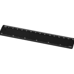 Linijka Renzo o długości 15 cm wykonana z tworzywa sztucznego / Czarny 21053601