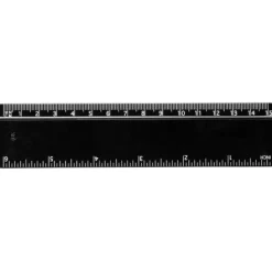 Linijka Renzo o długości 15 cm wykonana z tworzywa sztucznego / Czarny 21053601