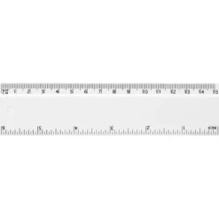 Linijka Renzo o długości 15 cm wykonana z tworzywa sztucznego / Biały 21053605