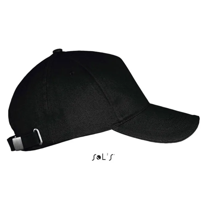 LONG BEACH Czapka 5 pan. / Czarny S00594-BK-M