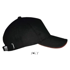 LONG BEACH Czapka 5 pan. / Negro/Rojo S00594-BD-M