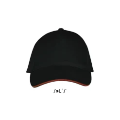 LONG BEACH Czapka 5 pan. / Negro/Rojo S00594-BD-M