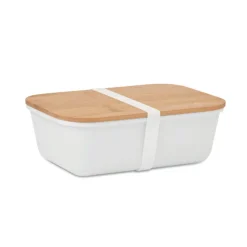 Lunchbox z bambusową pokrywką / Bialy MO6240-06