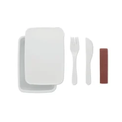 Lunchbox ze sztućcami / Biały MO6254-06