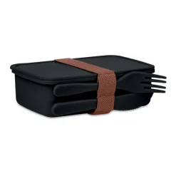 Lunchbox ze sztućcami / Czarny MO6254-03
