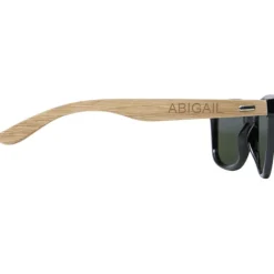Lustrzane okulary przeciwsłoneczne wykonane z plastiku PET z recyklingu/drewna Hiru z polaryzacją w pudełku upominkowym / Drewno 12700271