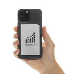 Magnetyczne etui na kartę kredytową, ochrona RFID / Silver P820.9502