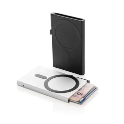 Magnetyczne etui na kartę kredytową, ochrona RFID / Silver P820.9502