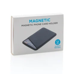 Magnetyczne etui na kartę kredytową do telefonu iPhone 12 / Czarny P820.751