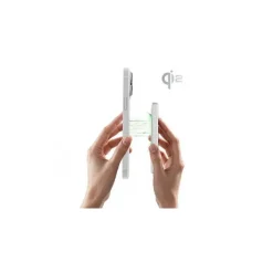 Magnetyczny, bezprzewodowy power bank 10000 mAh Aukey / Srebrny VAM12-32