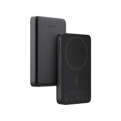 Magnetyczny, bezprzewodowy power bank 10000 mAh Aukey / Czarny VAM12-03