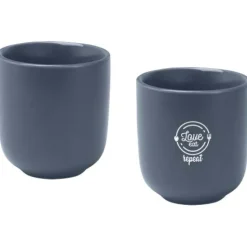 Male filiżanki ceramiczne do espresso o pojemności 90 ml - zestaw 2 sztuk / Hale Blue 12639755