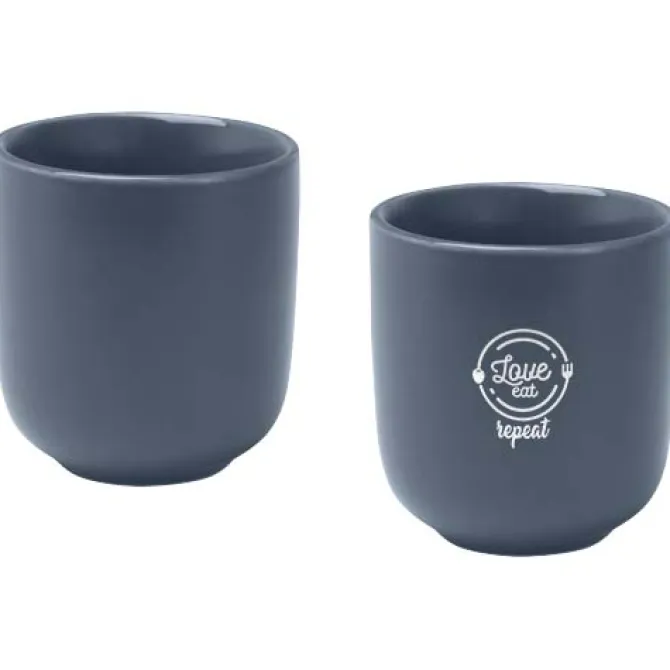 Male filiżanki ceramiczne do espresso o pojemności 90 ml - zestaw 2 sztuk / Hale Blue 12639755