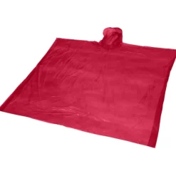 Mayan jednorazowe poncho przeciwdeszczowe z recyklingu z certyfikatem GRS, z pokrowcem do przechowywania  / Czerwony 10941721