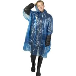 Mayan jednorazowe poncho przeciwdeszczowe z recyklingu z certyfikatem GRS, z pokrowcem do przechowywania  / Limonka 10941763