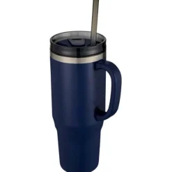 Melbourne kubek ze słomką z certyfikatem RCS 1200 ml / Granatowy 10080155