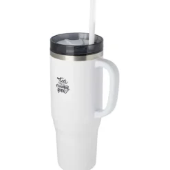 Melbourne kubek ze słomką z certyfikatem RCS 1200 ml / Biały 10080101
