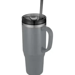 Melbourne kubek ze słomką z certyfikatem RCS 1200 ml / Szary 10080182