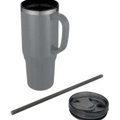 Melbourne kubek ze słomką z certyfikatem RCS 1200 ml / Szary 10080182