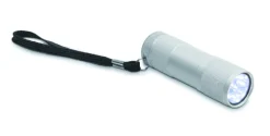 Metalowa latarka z 9 LED / Srebrny mat KC6860-16