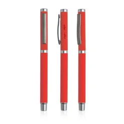 Metalowe piórko kulkowe soft touch / Jagger / Czerwony IP13155152