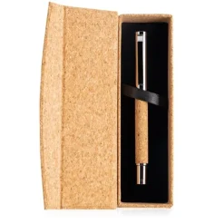 Metalowo korkowe pióro kulkowe, opakowanie prezentowe / Croller / Light Brown IP13158638