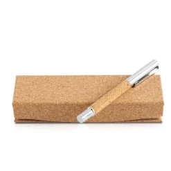 Metalowo korkowe pióro kulkowe, opakowanie prezentowe / Croller / Light Brown IP13158638